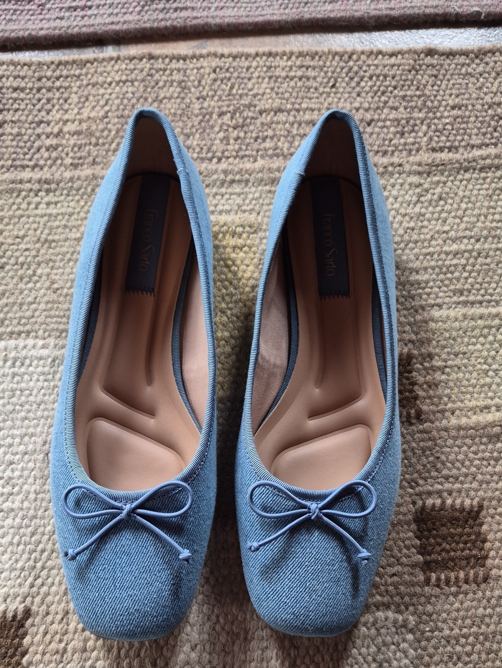 Franco Sarto Light Blue Ballet Flats with Bow